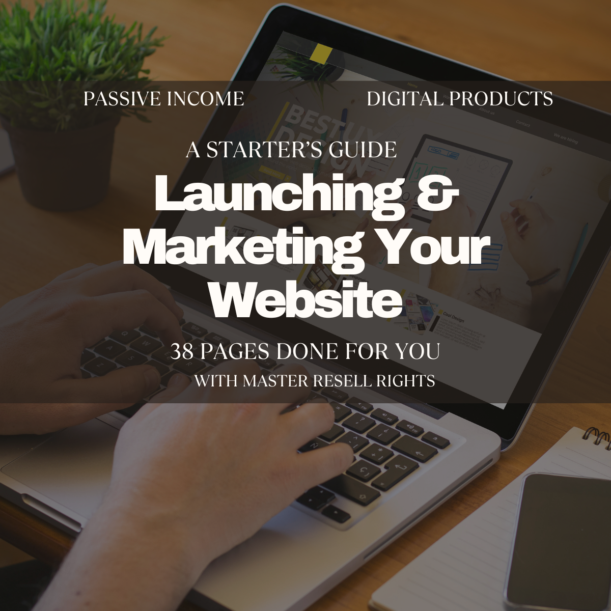 Cover to digital product launch and market your website